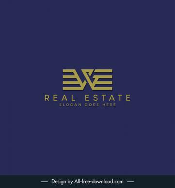  real estate logotype symmetric text stylization design