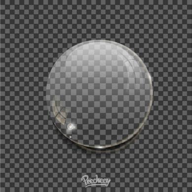 realistic bubble on transparent background