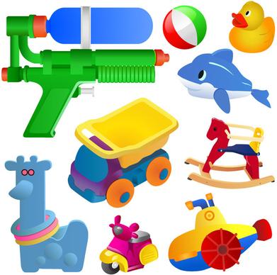 realistic children toys creative design graphics