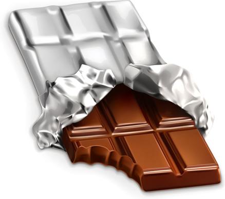 realistic chocolate creative vector set