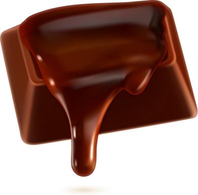 realistic chocolate creative vector set