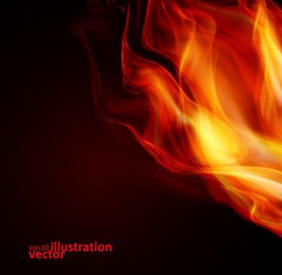 realistic fiery background illustration vector
