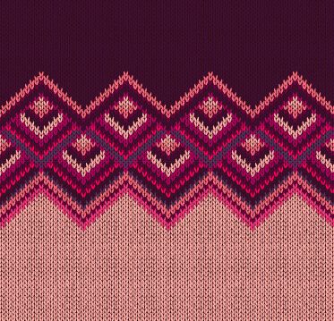 realistic knitted fabric pattern vector