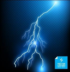 realistic lightning effect vector background art