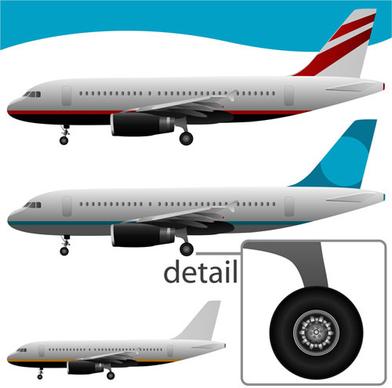 realistic planes design vector graphic