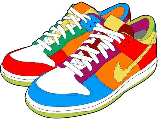 realistic sports shoes vector design