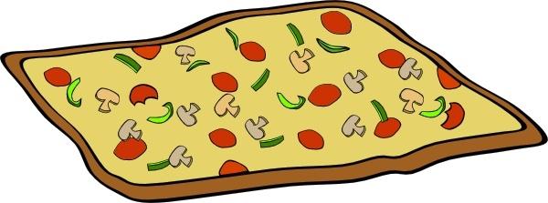 Rectangular Veggie Pizza clip art