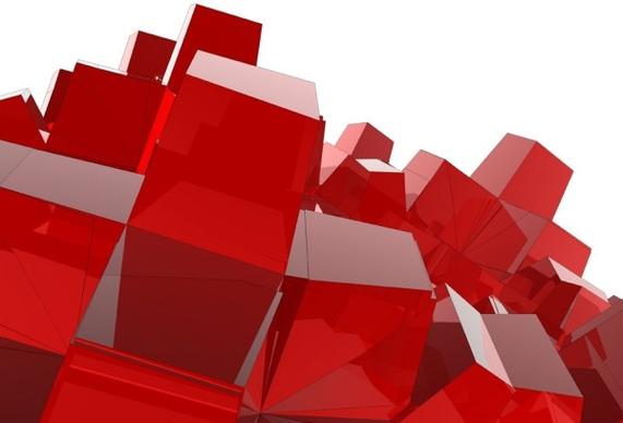 red 3d cube definition picture