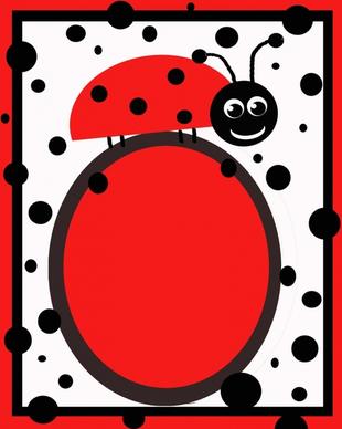 red amp black ladybug invitation