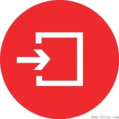 red arrow symbol icon vector