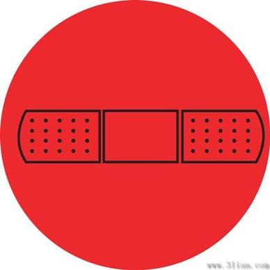 red background design icon vector