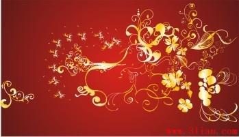 red background pattern vector