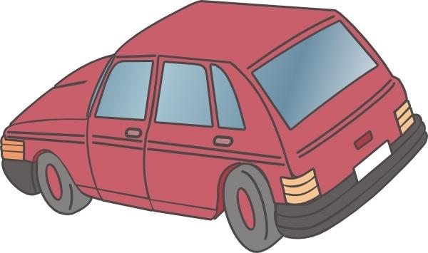 Red Car Hatchback clip art
