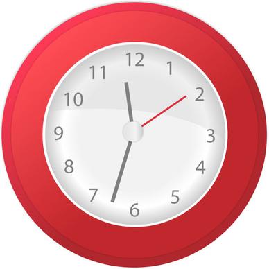 red clock illustration