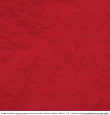 red crumpled paper vector