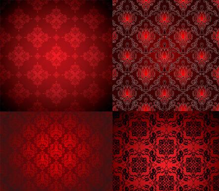 red decorative pattern background vector