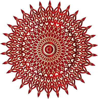 red delusion pattern design with interlock style