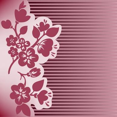 card background classical floral paper cut design