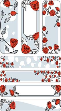 red flower decoration backgrounds art vector