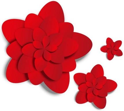 Red flowers vector