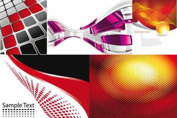 Red grid background vector graphics