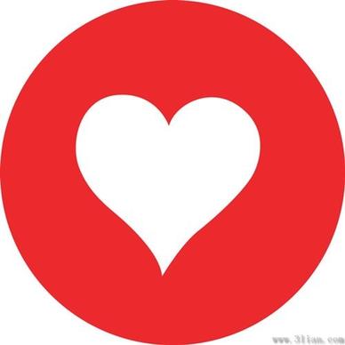 red heartshaped icon vector