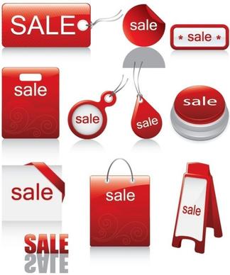 red icon vector sales discount