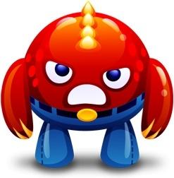 Red monster angry