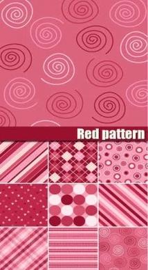 red pattern cute vector