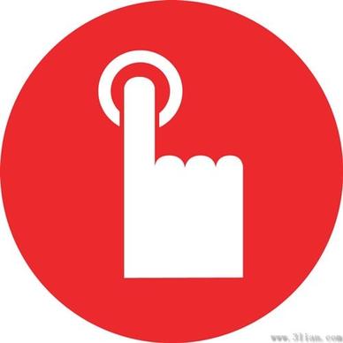red ring the bell icon vector