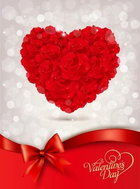red rose for valentine day vector illustration