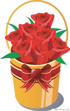 red roses vector