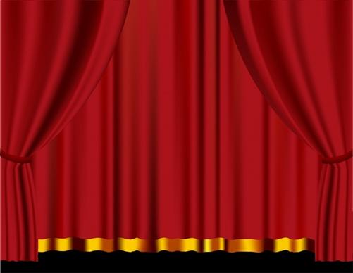 theater background red curtain ornament 3d design