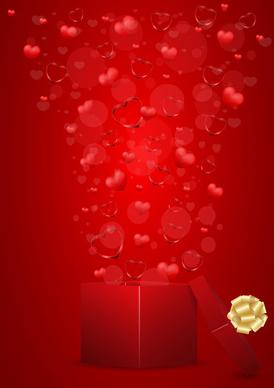 red style for valentine day design vector