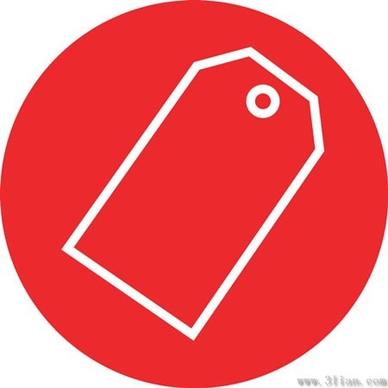 red tag icon vector