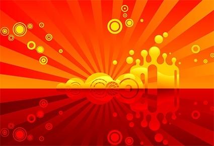 red theme vector background