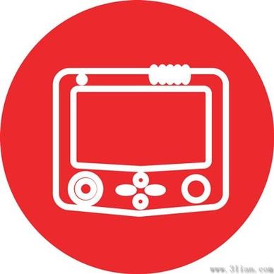 red toy icon vector