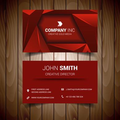 red triangle elegant business card