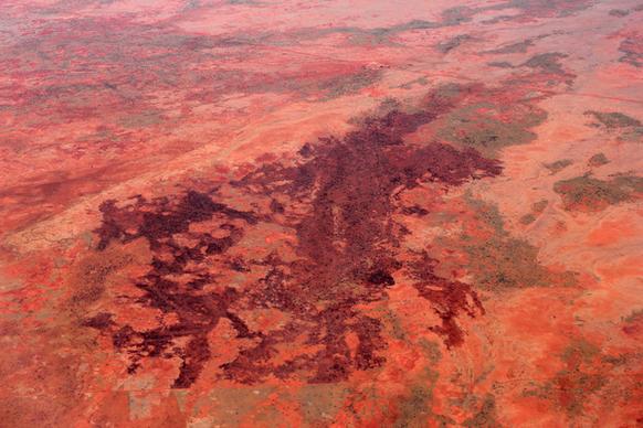 red western australia from the air