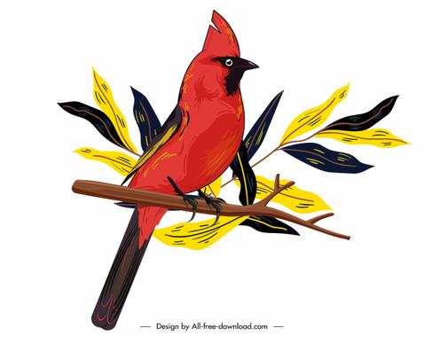 red whiskered painting classical design perching gesture sketch