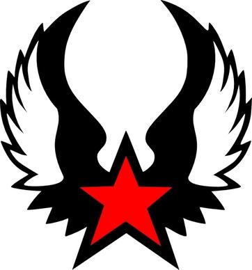 Red Winged Star clip art