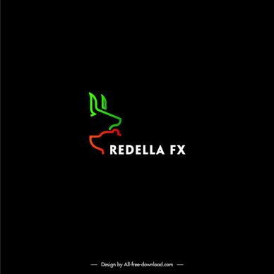 redella logo template flat contrast dark handdrawn dogs faces sketch