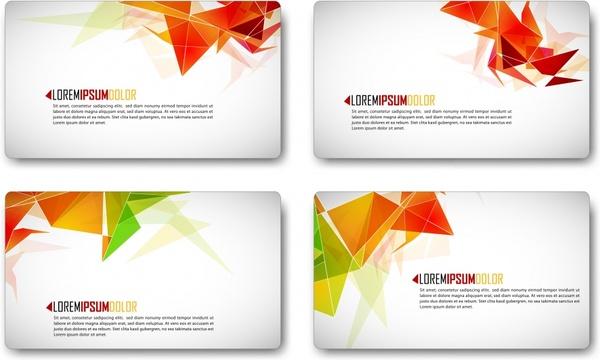 business card templates modern dynamic origami decor