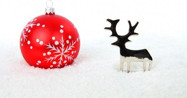 reindeer and christmas ball
