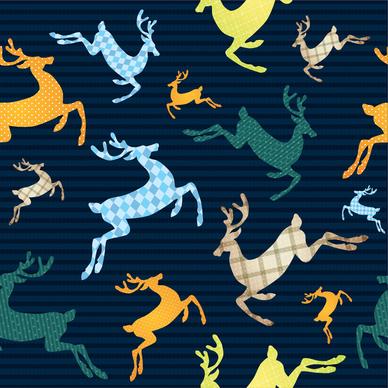 reindeers background vector illustration with various styles