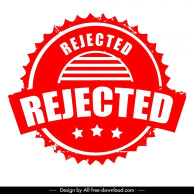 rejected stamp template serrated circle stars decor
