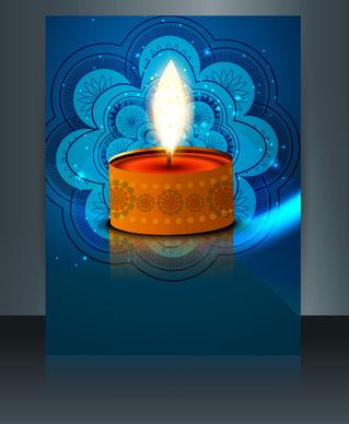 religious card design for diwali festival