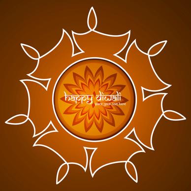 religious card design for diwali festival with colorful vector design