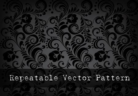repeatable pattern background classical curved floral decoration
