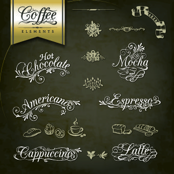 restaurant coffee calligraphy design vector